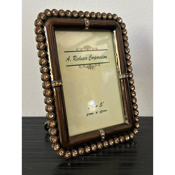 Argento SC Swarovski Crystal Embellished 3.5" x 5" Photo Frame Easel Back Stand - Picture 3 of 11